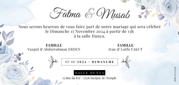 Invitation 21cm x 10cm ou 21cm x 15cm – Image 11