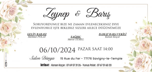Invitation 21cm x 10cm ou 21cm x 15cm – Image 13